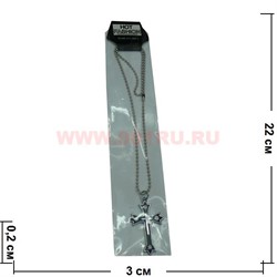 Цепочка с крестиком 12 шт/уп - фото 101149