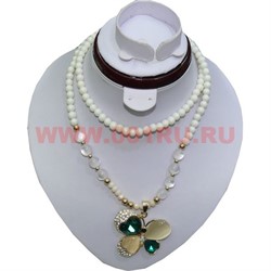 Колье-бусы (H-94) Бабочка цена за упаковку из 12шт - фото 101176