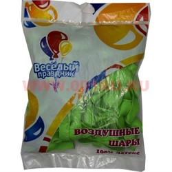Шар круглый пастель зеленый светлый Light Green 5 дюймов 100 шт (Веселый Праздник) - фото 102557