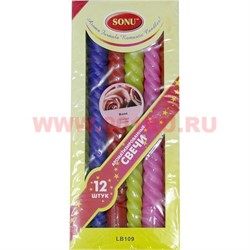 Свеча ароматизированная (LB109) 10" 12шт/уп, 8ароматов,цена за 24уп - фото 104199