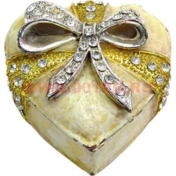 Шкатулка "Сердце с бантиком" цвета в ассортименте - фото 104655
