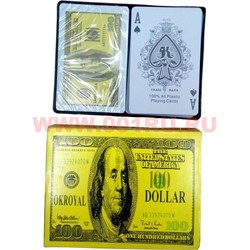 Карты пластиковые Ok Royal 100 Dollar 54 карты 72 набора 14 колоды - фото 106562