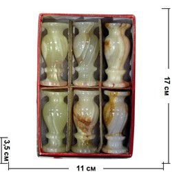 Подсвечник из оникса (1,5х3) ваза 7 см (6 шт/уп) - фото 106751