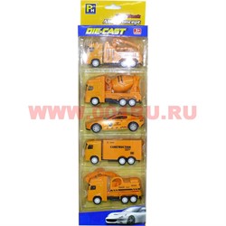 Машинки Die Cast строительные набор из 5 штук - фото 112120