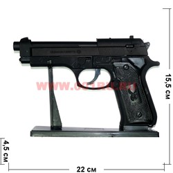 Зажигалка-сувенир Beretta черная US.9mm M9-P - фото 113016