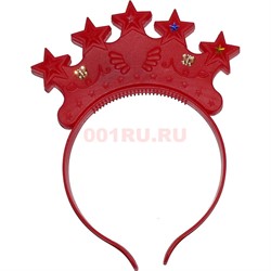 Корона светящаяся цвета в ассортименте 24 шт/упаковка - фото 120874
