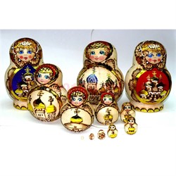 Матрешка 10-ка «Храм» 15 см - фото 124609