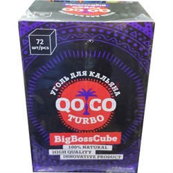 Уголь для кальяна QOCO Turbo 72 шт 1 кг 25 мм - фото 125467