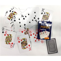 Карты игральные 54 карты Texas Poker Hold'em 12 шт/уп 144 шт/кор (100% пластик) - фото 128286