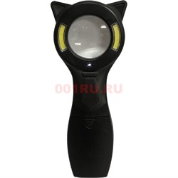Лупа с LED 250 Lumen c подсветкой на 2АА батарейки - фото 128667