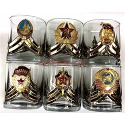 Стакан стеклянный Награды СССР 250 мл 6 шт/упаковка - фото 129554