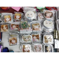 Зеркало женское рисунки ассортимент 60 шт/упаковка - фото 132085