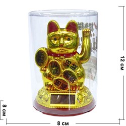 Кот Манэки-Нэко 12 см (B61-15) на солнечных батареях - фото 134434