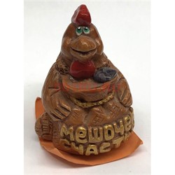 Петушок мешочек счастья из полистоуна 7 см - фото 135604