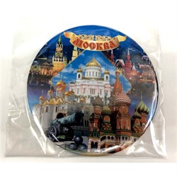 Магнит «Москва» (MS-53) круглый металлический - фото 137159