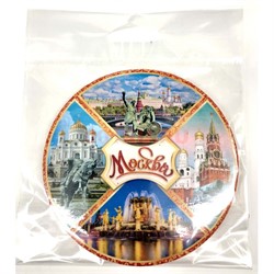 Магнит «Москва» (MS-55) круглый металлический - фото 137163