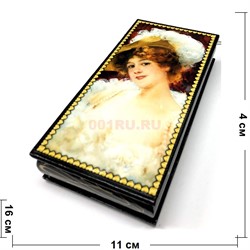 Деревянная подарочная шкатулка 11x22 см рисунки в ассортименте - фото 137458
