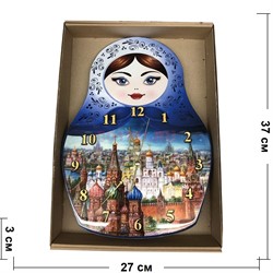 Часы деревянные (MS-188) «Матрёшка» - фото 137473