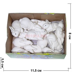 Игрушка силиконовая мягкая 8 см «Зайчик» 24 шт/уп - фото 137881