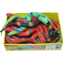 Резиновая игрушка «Змея» 24 шт/уп - фото 137895