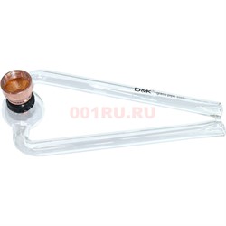 Трубка стеклянная двойная D&K 14 см длина (8327) - фото 139051