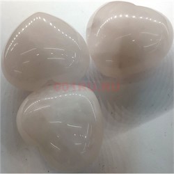 Сердце из натурального розового кварца 4x4,5 см - фото 142081