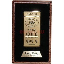 Зажигалка USB разрядная «слиток золота» - фото 146807