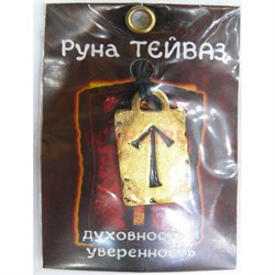 Руна Тейваз металлическая духовность и уверенность - фото 156756
