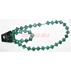 Колье 3-в-1 из малахита в виде ромба - фото 157876