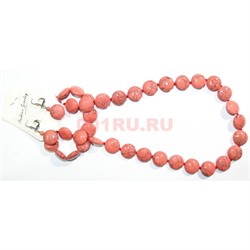 Колье 3-в-1 из родонита 45 см - фото 158052