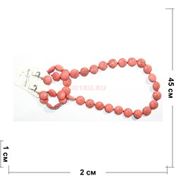 Колье 3-в-1 из родонита 45 см - фото 158053