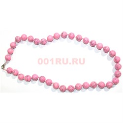 Бусы 16 мм из розового коралла 50 см прессовка - фото 158566