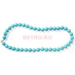 Бусы 8 мм из голубой бирюзы длина 50 см - фото 158732