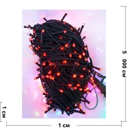 Гирлянда новогодняя LED красная 50 м - фото 160806