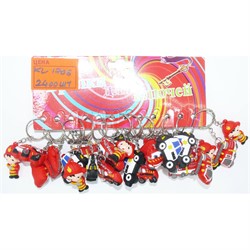 Брелок (KL-2088) резиновый машинки и фигурки 12 шт/упаковка - фото 162660