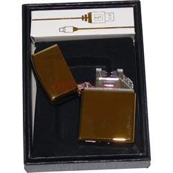 Зажигалка USB разрядная чистая для гравировки под золото - фото 169518