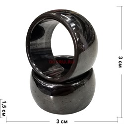 Кольцо из гематита 30x15 мм - фото 169722