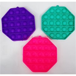 Игрушка пупырка 8-угольник одноцветный мини 9 см - фото 171790
