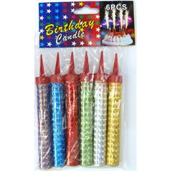 Фейерверк 12 см для торта Birthday Candle 6 шт/упаковка - фото 172263