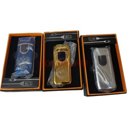 Зажигалка разрядная USB герб России и СССР с подсветкой - фото 173517