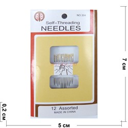 Набор иголок (304) 12 шт/уп Self-Threading Needles 360 наборов/коробка - фото 175570