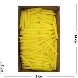 Трубка поп тьюб антистресс 14x2 см желтая 1000 шт/кор - фото 176083