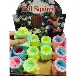 Игрушка силиконовая Злая Белка Evil Sqirrel 12 шт/уп - фото 176216