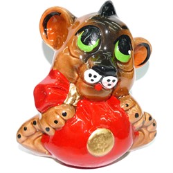 Копилка из полистоуна Тигр с мешком Символ 2022 года - фото 176328