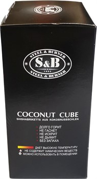 Уголь для кальяна S&B кокосовый 1 кг 72 кубика 25 мм - фото 182194