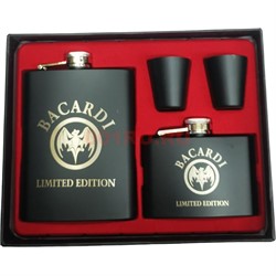 Набор мужской (GT-1813) Bacardi фляги 8 и 3 унции+2 стаканчика - фото 182748