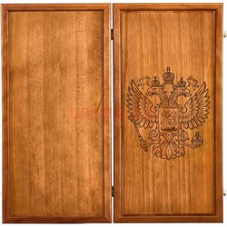Нарды деревянные Герб РФ 60 см из массива бука - фото 183173