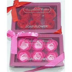 Мыло Розы Soap flowers цветы в ассортименте 6 шт/уп - фото 184748