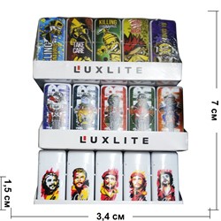 Зажигалка газовая Luxlite с рисунками в ассортименте 25 шт/упаковка - фото 188072