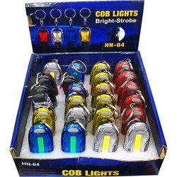 Брелок фонарик 3 режима LED 24 шт/упаковка - фото 191235